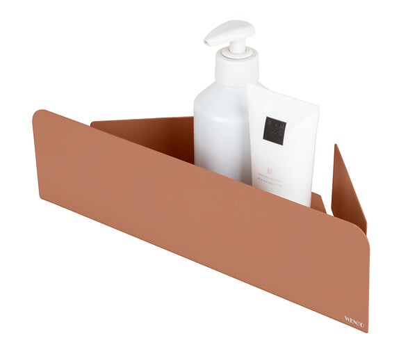 WENKO - Etagère d'angle Turbo-Loc Lizan marron - large