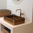 ESSEBAGNO - Luisa vasque à poser 48x37 en inox cuivre brossé - vignette
