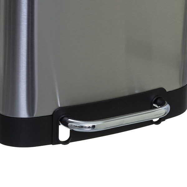 5 FIVE SIMPLY SMART - Poubelle en Métal 30 Litres Inox ouverture à pédale - large