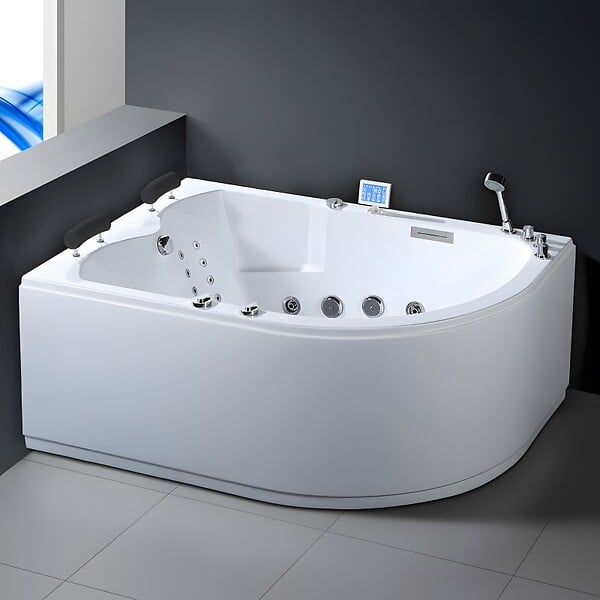 THALASSOR - Baignoire balnéo asymétrique 170x120 cm SIRIUS GAUCHE IPOWER - large