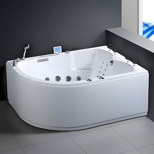 THALASSOR - Baignoire balnéo asymétrique 170x120 cm SIRIUS DROITE IPOWER - large