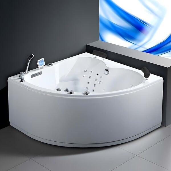 THALASSOR - Baignoire balnéo d'angle 140x140 cm AQUA DROITE IPOWER - large