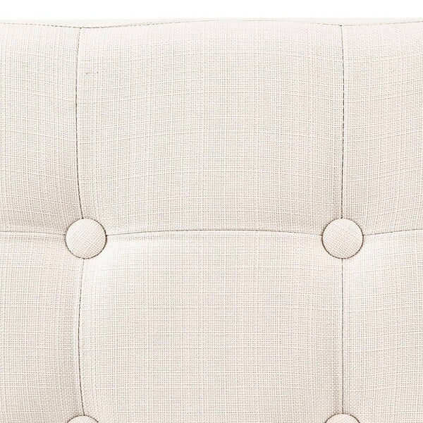 ATMOSPHERA - 2 en 1 Pouf pliant double et coffre de rangement Beige aspect Lin 76 x H 38 cm - large