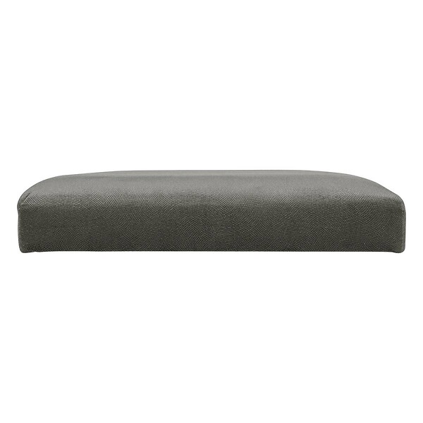 ATMOSPHERA - Pouf pliant et Coffre de rangement en tissu Gris 76 x 38 cm - large