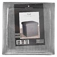ATMOSPHERA - 2 en 1 Pouf pliant et coffre de rangement Gris clair aspect Lin 38 x 38 cm - vignette