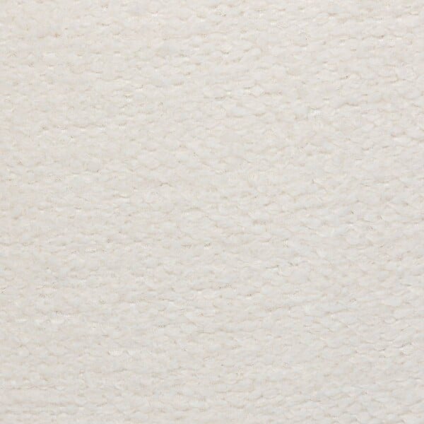 ATMOSPHERA - Pouf en tissu à bouclettes Blanc D 39 x H 40 cm - large