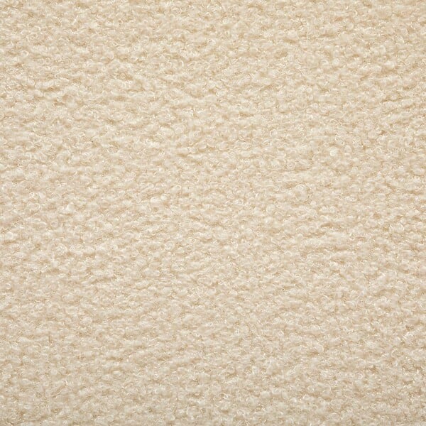 ATMOSPHERA - Pouf pliant et Coffre de rangement en tissu à bouclettes Blanc Ivoire - large