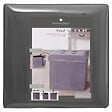ATMOSPHERA - 2 en 1 Pouf pliant et coffre de rangement Velours Gris  38 x 38 cm - vignette