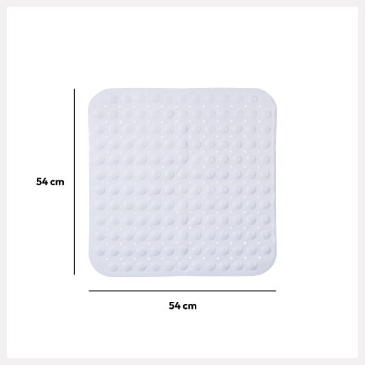 5 FIVE SIMPLY SMART - Tapis Fond de douche anti-dérapant Blanc 54 x 54 cm - large