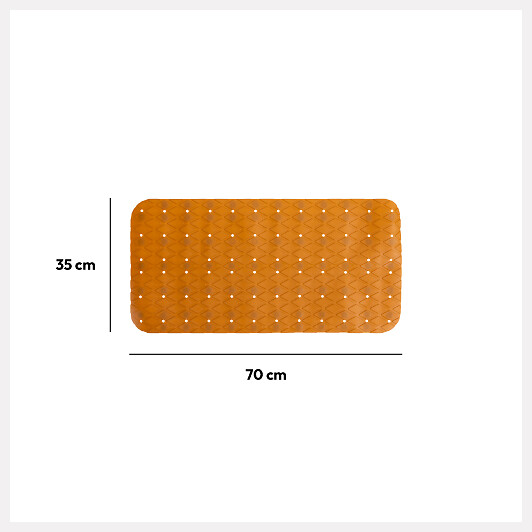 5 FIVE SIMPLY SMART - Tapis Fond de baignoire anti-dérapant Marron malt 70 x 35 cm - large