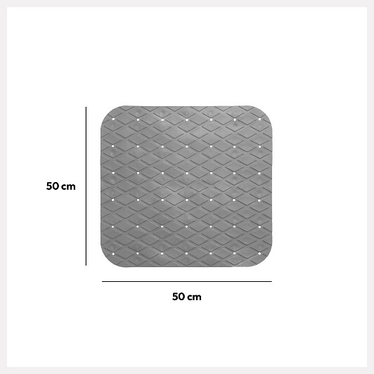 5 FIVE SIMPLY SMART - Tapis Fond de douche anti-dérapant Gris 50 x 50 cm - large