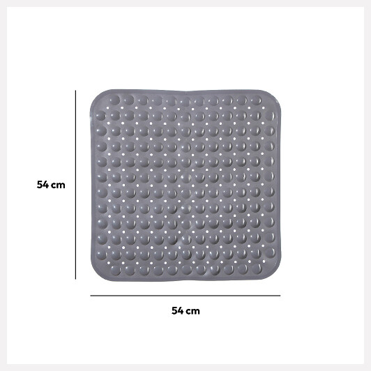 5 FIVE SIMPLY SMART - Tapis Fond de douche anti-dérapant Gris 54 x 54 cm - large