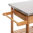 5 FIVE SIMPLY SMART - Desserte de cuisine roulante en Bambou avec plan de travail en métal - vignette