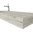 KIAMAMI VALENTINA - Lavabo Asymétrique Avec Cuvette À Gauche 120Cm Hpl Ice Oak - vignette