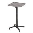 OVIALA - Table haute 60x60 cm inclinable de terrasse en aluminium noire - Almada - vignette