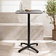 OVIALA - Table haute 60x60 cm inclinable de terrasse en aluminium noire - Almada - vignette
