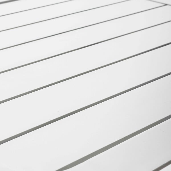OVIALA - Table haute 60x60 cm inclinable de terrasse en aluminium blanc - Almada - large