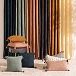 ATMOSPHERA - Coussin décoratif Blanc & Cannelle avec pompons  30 x 50 cm - vignette