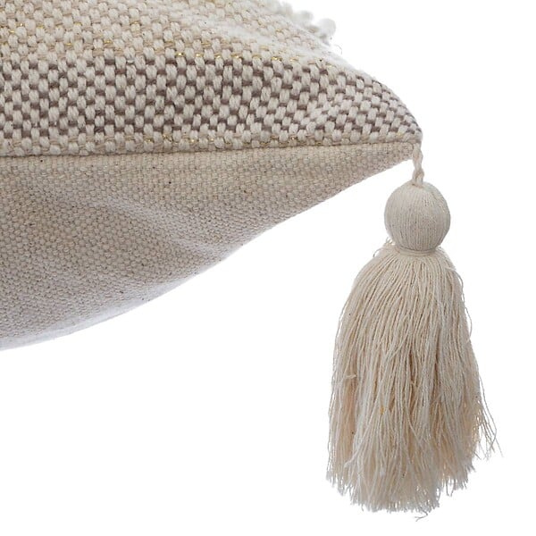 ATMOSPHERA - Coussin déhoussable Brillant avec Pompons 59 x 59 cm - large