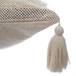 ATMOSPHERA - Coussin déhoussable Brillant avec Pompons 59 x 59 cm - vignette