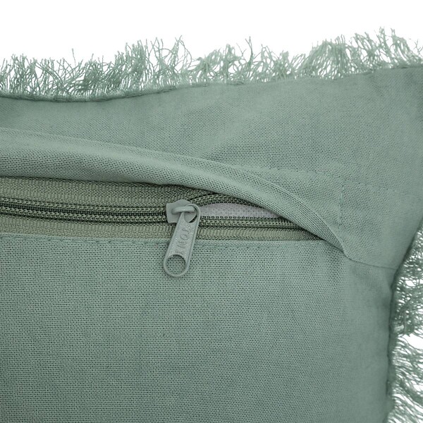 ATMOSPHERA - Coussin décoratif Vert Céladon nid d'abeille 30 x 50 cm - large