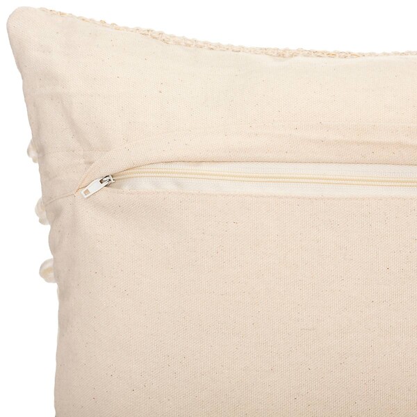 ATMOSPHERA - Coussin déhoussable Jacquard sable 30 x 50 cm - large
