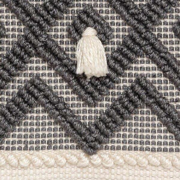 ATMOSPHERA - Coussin déhoussable Ivoire & Gris ardoise 45 x 45 cm - large