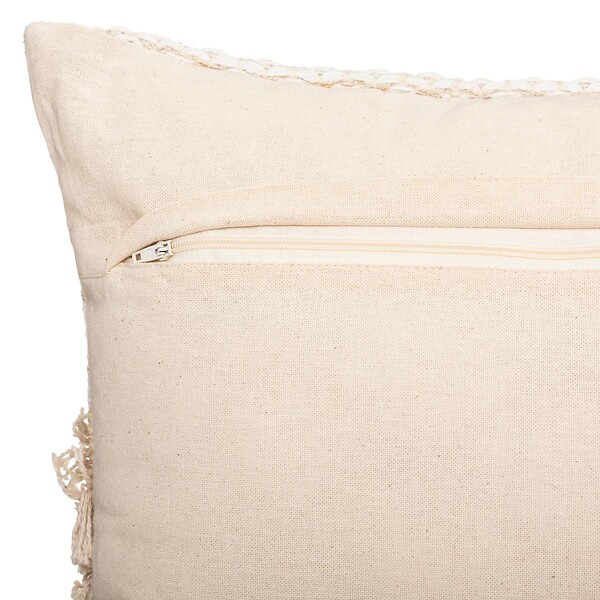 ATMOSPHERA - Coussin déhoussable en Coton Jacquard motif en relief 40 x 40 cm - large