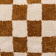 ATMOSPHERA - Coussin décoratif motif Damier tufté Jaune ocre 38 x 58 cm - vignette