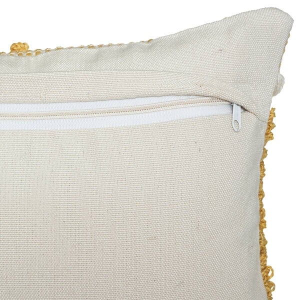 ATMOSPHERA - Coussin déhoussable Ocre & Blanc 30 x 50 cm - large