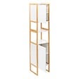 5 FIVE SIMPLY SMART - Meuble de rangement Colonne en Bambou et Bois Blanc 2 Portes H 170 cm - vignette