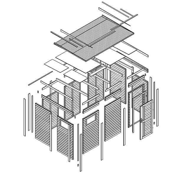 TIMBELA - Abri de Jardin en Bois 6,18 m², Cabane de Jardin Extérieur TIMBELA M326F1 - large