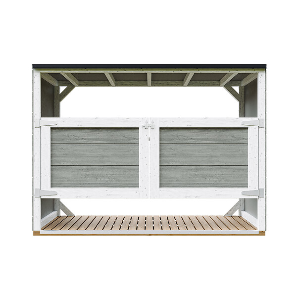 TIMBELA - Abri de jardin pour poubelles 3x240L TIMBELA M982A-TUNDRA GREY - large