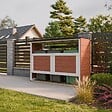 TIMBELA - Abri de jardin pour poubelles 3x240L TIMBELA M982A-HARVEST HONEY - vignette