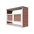 TIMBELA - Abri de jardin pour poubelles 3x240L TIMBELA M982A-REDWOOD RED - vignette