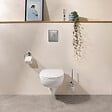 GROHE - Pack WC suspendu sans bride Bau ceramic + Bâti support Solido + abattant + plaque ovale blanc alpin - vignette