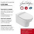 JACOB DELAFON - Cuvette WC suspendu sans bride Cléo 1889 avec abattant frein de chute extra-plat déclipsable - vignette
