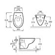 JACOB DELAFON - Cuvette WC suspendu sans bride Patio avec abattant extra-plat déclipsable - vignette