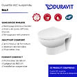 DURAVIT - Pack cuvette suspendue N°1 RIMLESS COMPACT (480 mm) - Profondeur: 480 mm - Hauteur: 400 mm - Largeur: 365 mm - Blanc - vignette