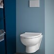 DURAVIT - Pack cuvette suspendue N°1 RIMLESS COMPACT (480 mm) - Profondeur: 480 mm - Hauteur: 400 mm - Largeur: 365 mm - Blanc - vignette