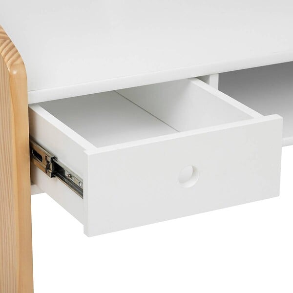 ATMOSPHERA - Bureau enfant primaire en Bois Blanc et Naturel H 85 cm - large