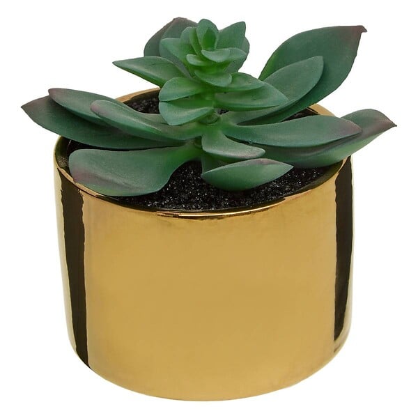 ATMOSPHERA - Plante verte artificielle Pot en céramique H 15 cm - large