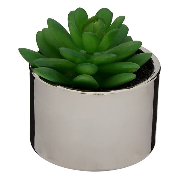 ATMOSPHERA - Plante verte artificielle Pot en céramique H 15 cm - large