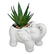 ATMOSPHERA - Plante grasse artificielle dans Pot en ciment Éléphant H 10 cm - vignette
