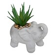 ATMOSPHERA - Plante grasse artificielle dans Pot en ciment Éléphant H 10 cm - vignette