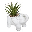 ATMOSPHERA - Plante grasse artificielle dans Pot en ciment Éléphant H 10 cm - vignette