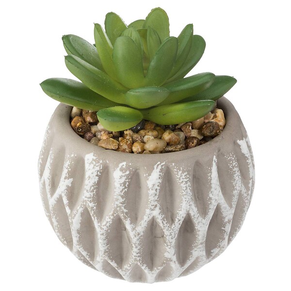 ATMOSPHERA - Plante artificielle Succulente en pot D 8 x H 9 cm - large