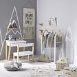 ATMOSPHERA - Penderie Enfant en bois forme maison H 100 cm - vignette
