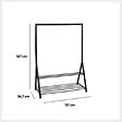 5 FIVE SIMPLY SMART - Penderie Portant à vêtements avec étagères en Fer Noir H 167 cm - vignette