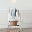 ATMOSPHERA - Mini Penderie Enfant Portant en Bois Blanc H 115 cm - vignette